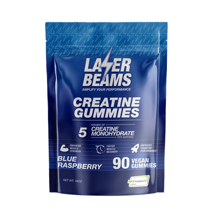 Laser Beams Gummies 1 Month Supply Blue Raspberry Creatine Gummies