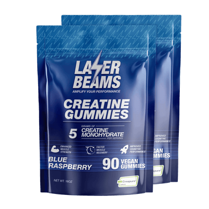 Laser Beams Gummies 2 Month Supply Blue Raspberry Creatine Gummies