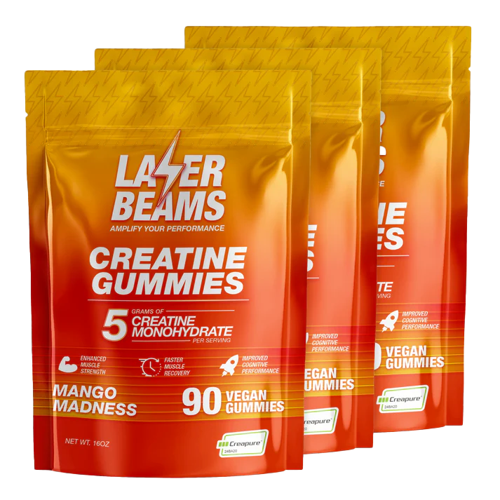 Laser Beams Gummies 3 Month Supply Mango Madness Creatine Gummies