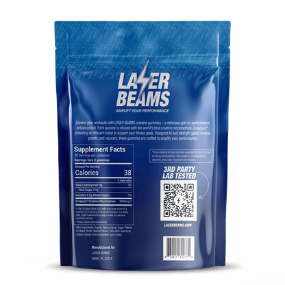 Laser Beams Gummies Blue Raspberry Creatine Gummies